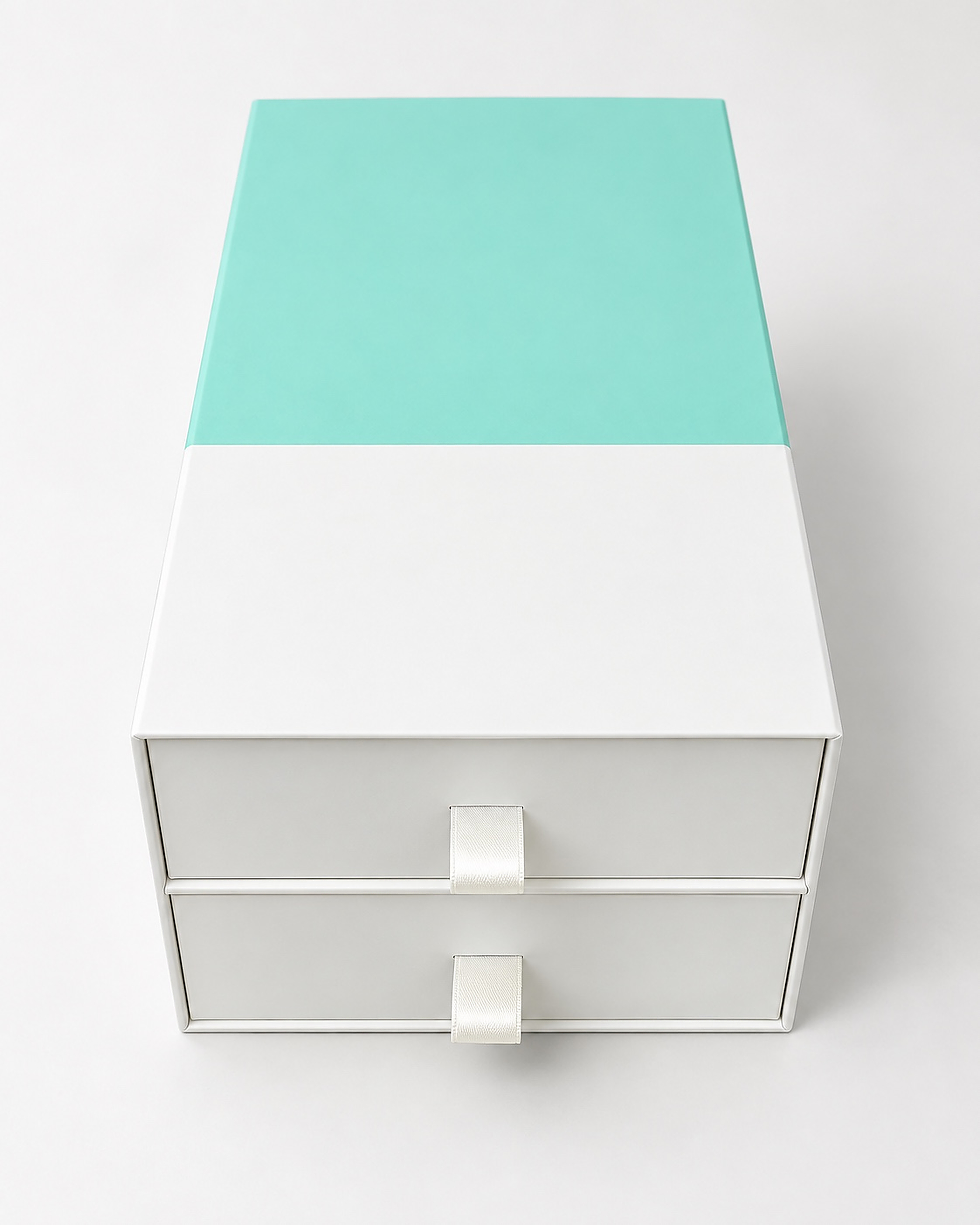 Mint double-drawer box