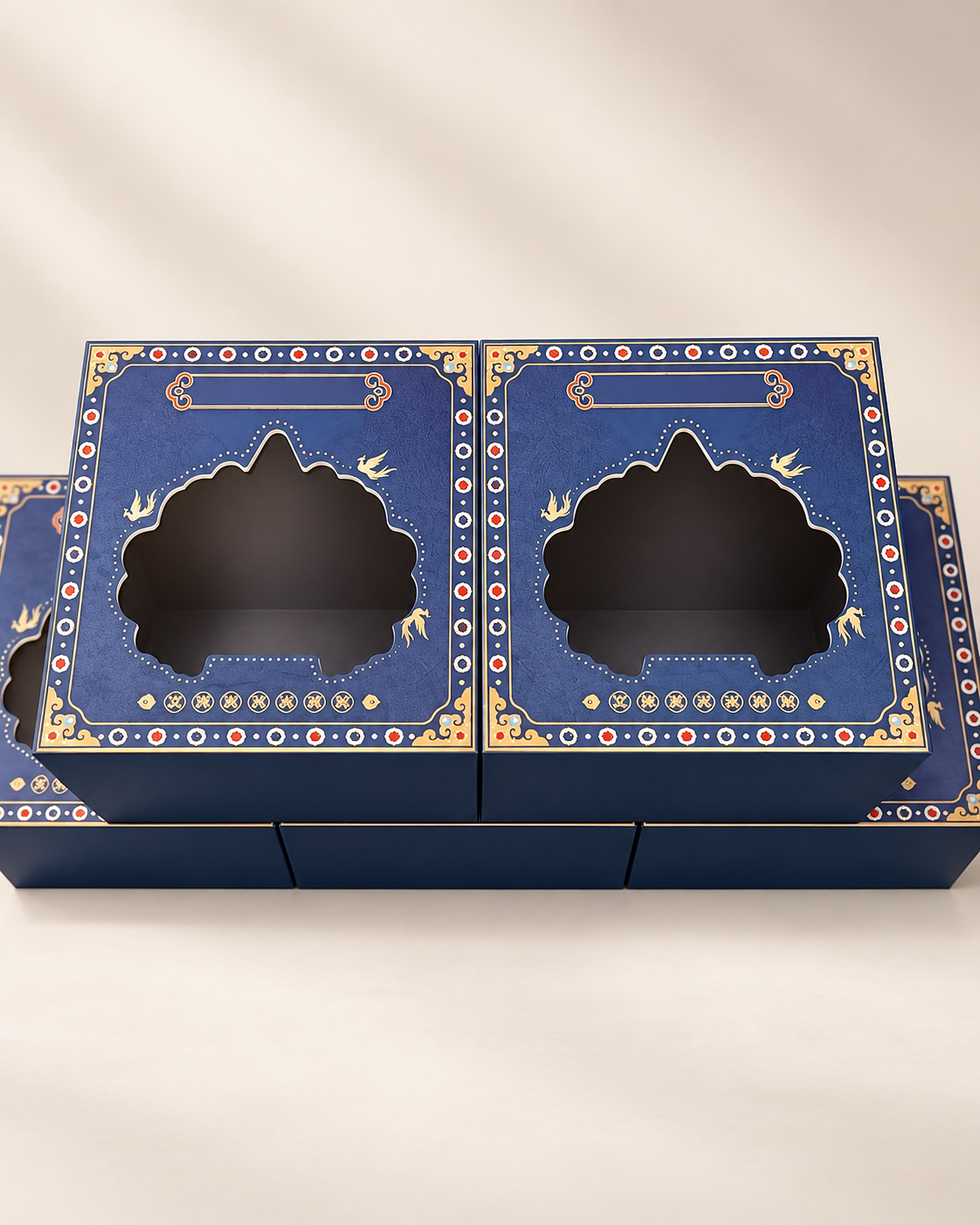 Navy window gift box