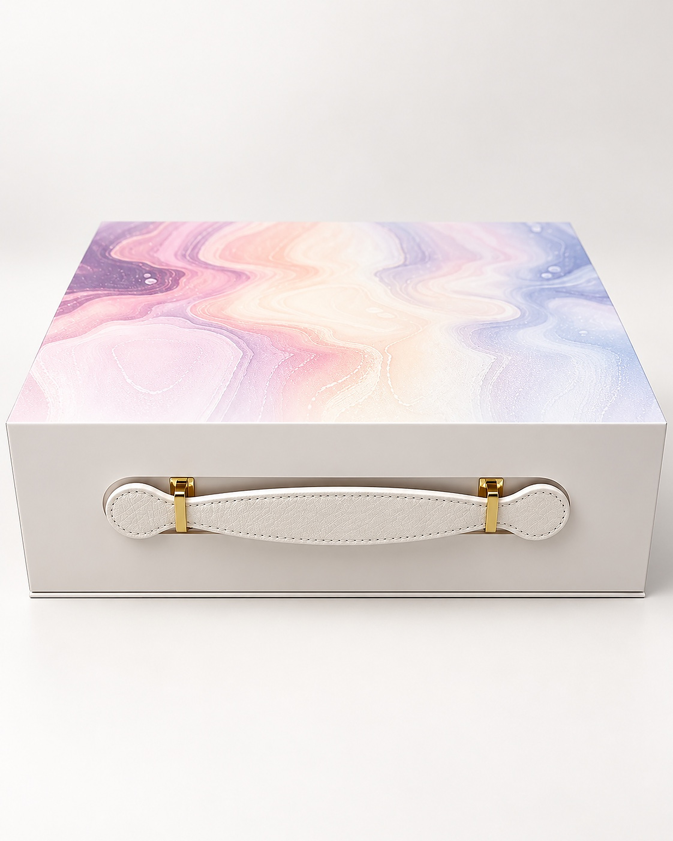 Pastel marble handle box